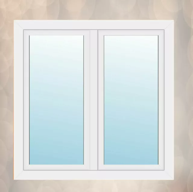 2flügliges Kunststofffenster Pfosten Welthaus Fenster Weiß Dreh Dreh-Kipp 3 fach