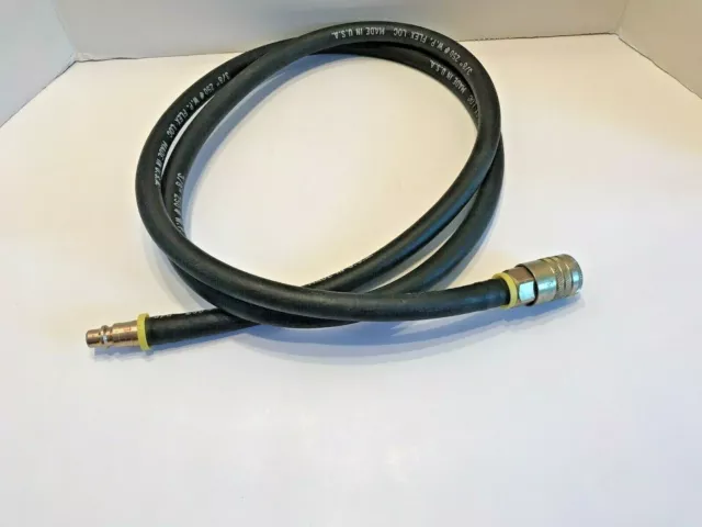 6' X 3/8" Id  Air Hose Assembly  With  3/8" Ind. Interchange Quick Disconnects