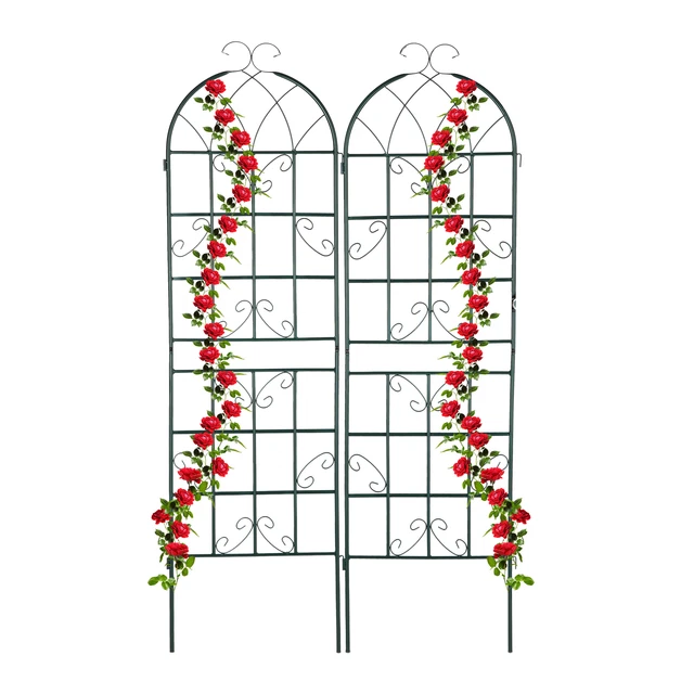 Rankgitter Blumenspalier Rankhilfe Rosenrankgitter Metallgitter 180 cm 2er Set