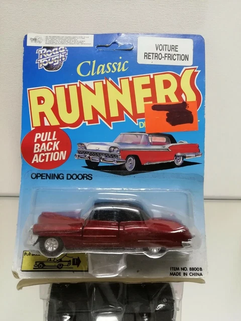 ROAD TOUGH CLASSIC Runners Die Cast CONVERTIBLE Rose Die Cast Pull
