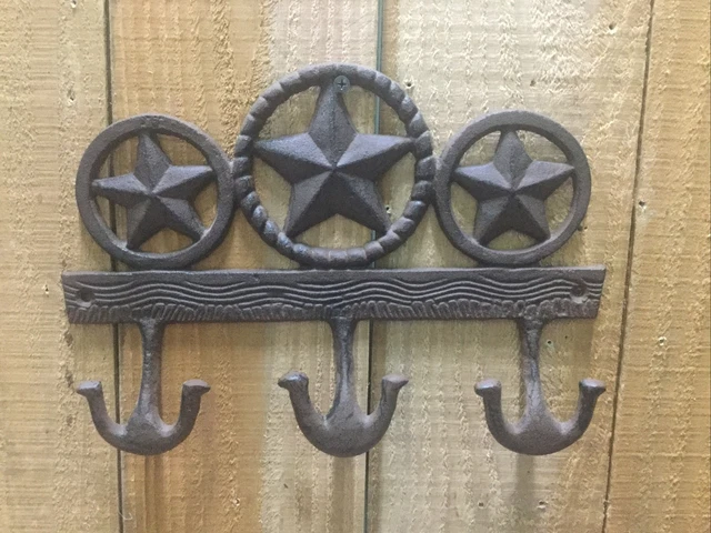 Cast Iron  Triple Star Coat Hook