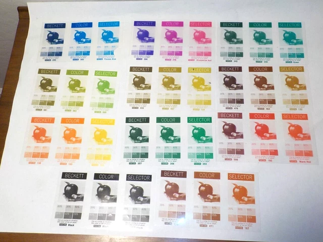 VINTAGE BECKETT COLOR SELECTOR Guides / Pantone, 11 Colors - RARE £15. ...