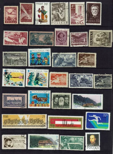 Poland Collection of 30 Stamps . Some old stamps . Planes Ships +++ More