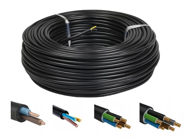 Starkstromkabel NYY-J 5x6 Mm² – 15 M Schwarz, Erd- & Außenkabel Für Bau & Garten