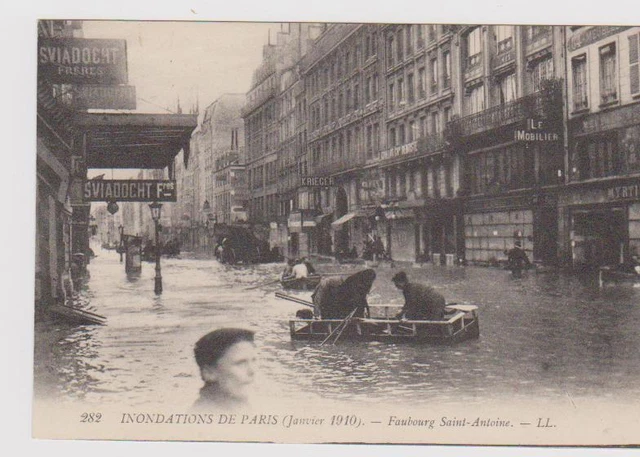 CPA - INONDATIONS DE PARIS 1910 -  XIème - Faubourg SAINT ANTOINE