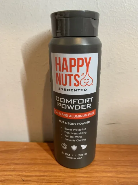 HAPPY NUTS~COMFORT POWDER~MANLY SCENT~~NUT & BODY POWDER 6 Oz