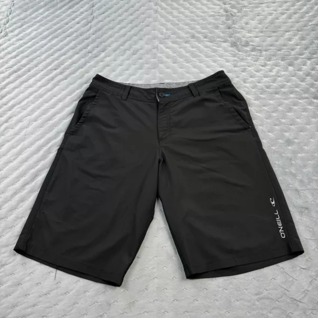 O'neill Swim Trunks Mens 33 Black Stretch Board Shorts Hybrid Surfing Casual Y2K