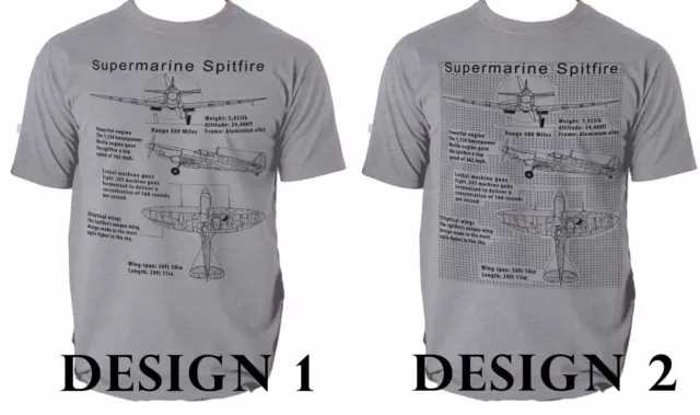 Zweiter Weltkrieg RAF Super Marine Spitfire alliiertes Kampfflugzeug Herren T-Shirt