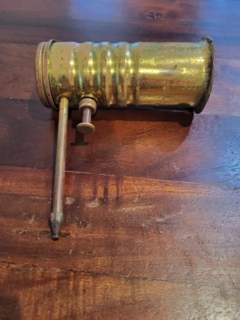 Vintage Eagle No. 66 Finger Pump Brass Oil Can