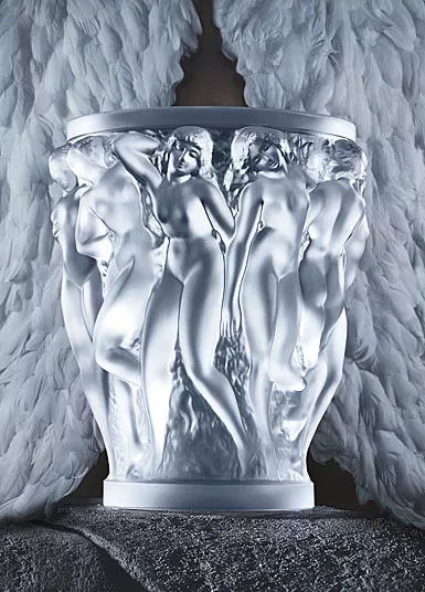 Lalique Crystal Bacchantes Vase #1220000 Brand Nib Frosted Women Save$$ F/Sh 2