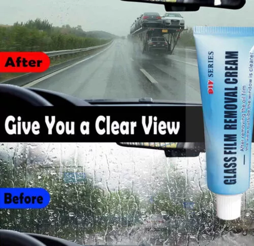 Car Glass Oil Film Cleaner Glass Film Removal Cream with Sponge NEW