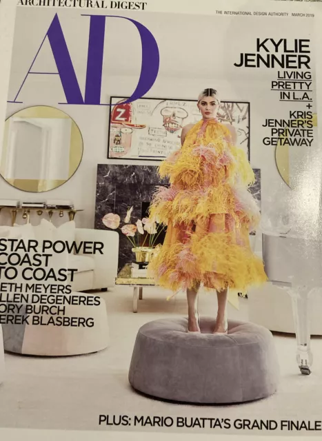 Architectural Digest Magazine March 2019 Kylie Jenner Kardashian Back Issue