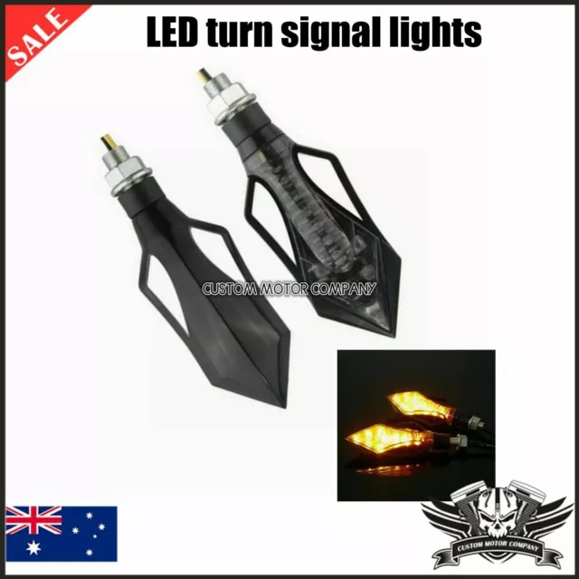 2x Sword LED Turn Signal Light Kawasaki Ninja 250R ZZR 600 ER6N ER6F EX650