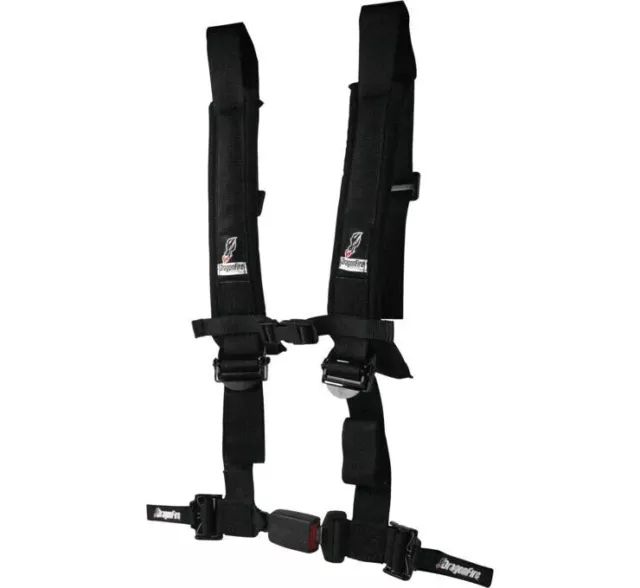 DragonFire Racing Black 4-Point EZ-Adjust 2" Buckle Harness Restraints - 522044