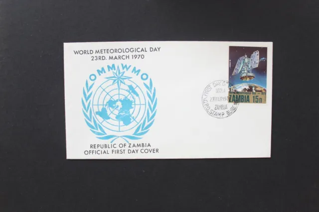 SC10 ZAMBIA 1970 FDC Día Meteorológico Mundial