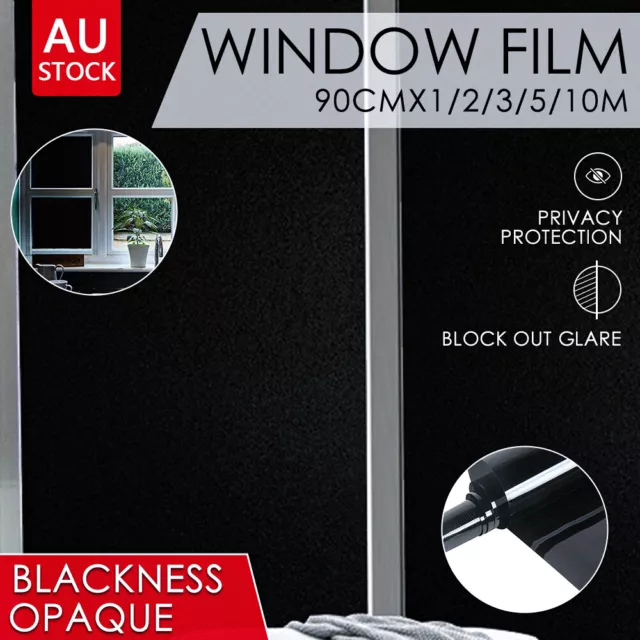 Blackout Window Film Sun Light Blocking Room Darkening Total Privacy Glass Tint