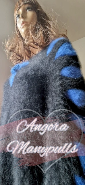 🐰Tricot Pull Tunique Tout Doux Cocooning Fluffy  Doudou Laine Lapin Angora🐰