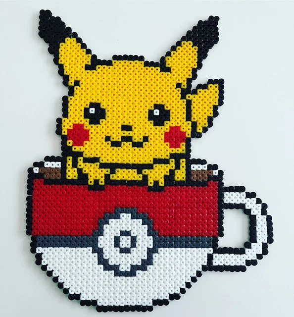 pixel-art-perles-a-repasser-pokemon-pikachu-dans-une-tasse-eur-10-00