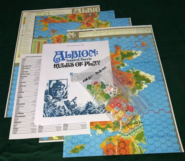 Albion: Land of Faerie, from Ares #11, complete game, 200 counters +4maps +Rules