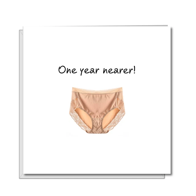 FUNNY BIRTHDAY CARD Her Wife Girl Friend Female Big Pants 40 50 ...