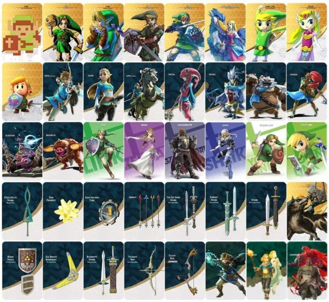 Zelda Amiibo Karten [40x in Box] link reiter nfc figur spielfigur bogenschütze