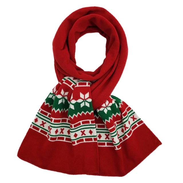 Sciarpa natalizia ornamento rosso coperta natalizia set sciarpa miss genitore-figlio