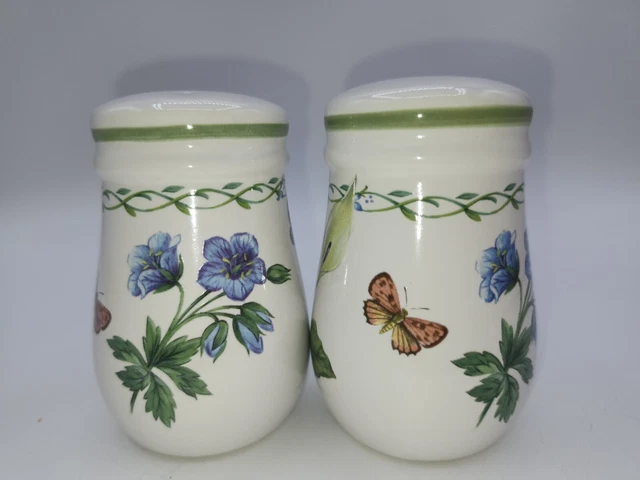 Vintage Studio Nova Mikasa Garden Bloom Salt & Pepper Shakers ceramic butterfly