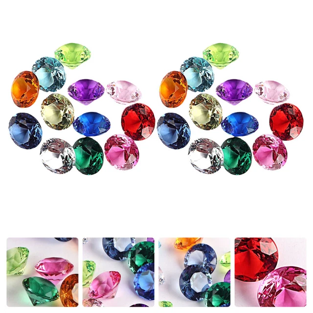 20 piezas Redondo Acrílico Especial Diamante Decoración Estrás Diamante Accesorios de costura