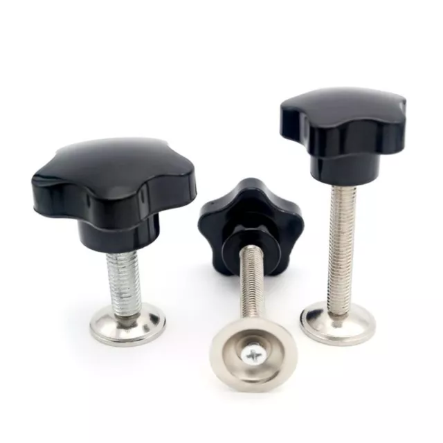 5 Pcs M10 Male Thread Star Shaped for Head Clamping Screw Knob Wing Nut Durab