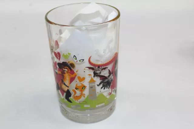 Mcdonalds Shrek The Third 3rd Drinking Glass We Love You Daddy Donkey Dragon 3