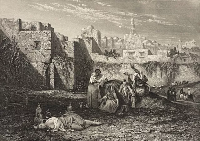 Jerusalem Gravur By Rouargue Um 1838 Israel Palestina
