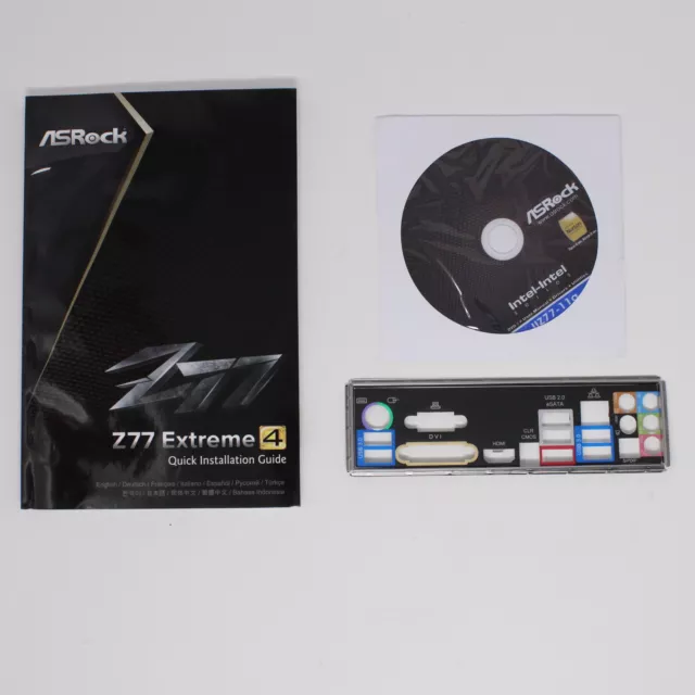 ASRock Z77 Extreme4 - SET Handbuch ATX IO Shield Slotblende Treiber CD (#6653)