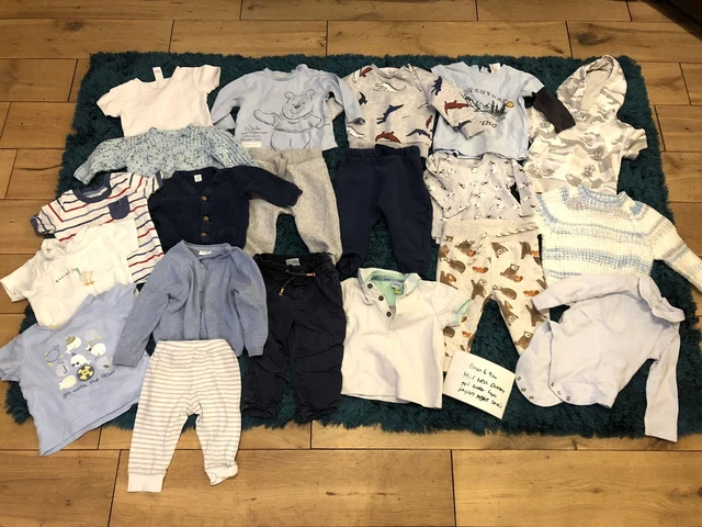 Boys age 6-9 months clothes bundle Next M&S Disney Ted baker top joggers jumpers