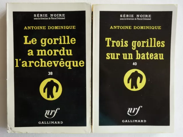 Lot Le Gorille n° 38 & 40 - Antoine Dominique - Série noire Gallimard TBE