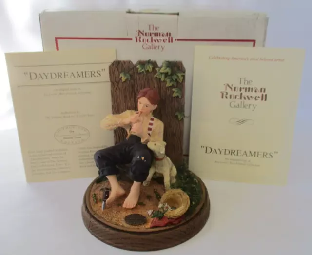 Norman Rockwell Gallery 82443 Daydreamers Best Friends Figurine + Box & Coa