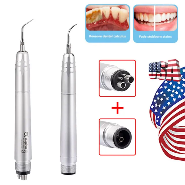 Dental Ultrasonic Air Perio Scaler Handpiece Hygienist 2/4-Holes 3*Tips Scaling