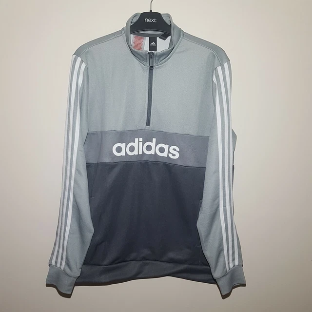 Top grigio Adidas 1/4 cerniera taglia 15-16 anni