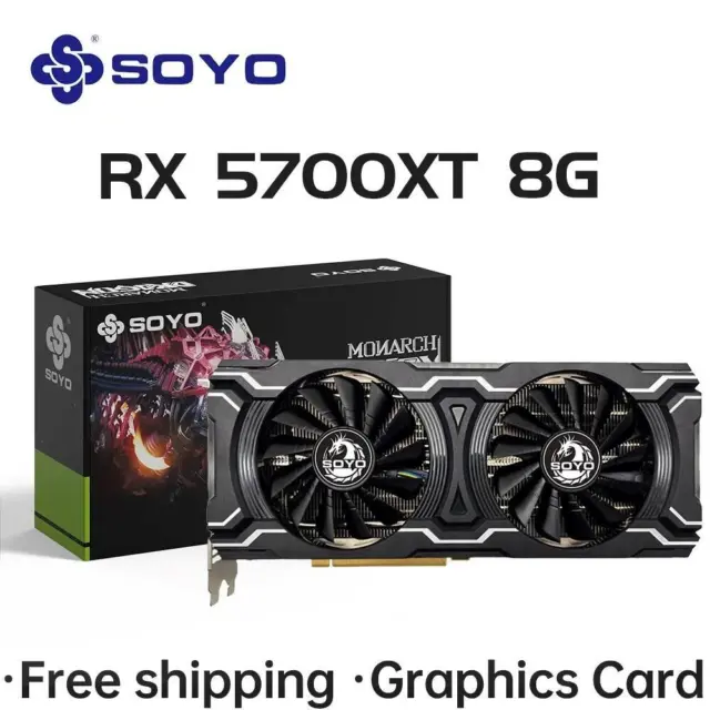 SOYO AMD Radeon RX5700XT 8GB Gaming Graphics Card GDDR6 256Bit PCIEx16 4.0