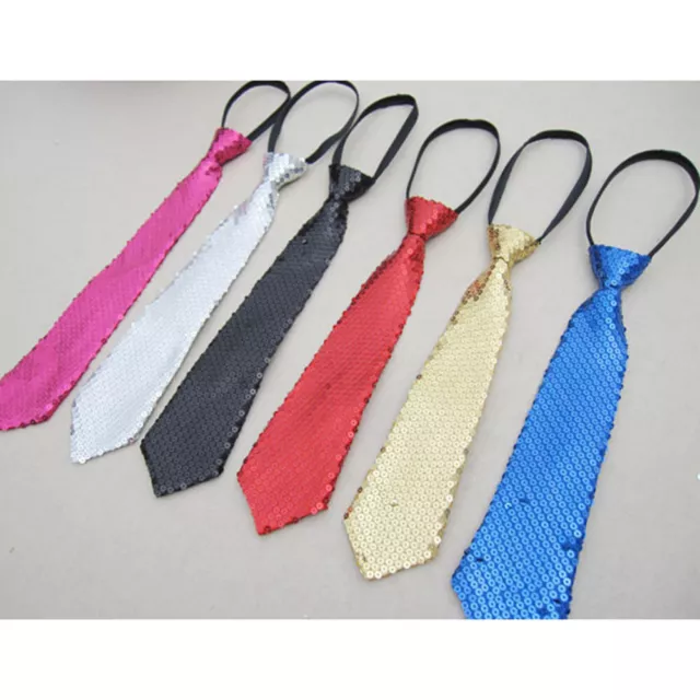 Glitter cravatta glitter collo elastica elastica pre-legata bambini ragazzi bambini