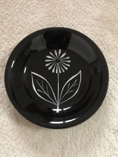 superbe assiette coupe  céramique Vallauris   Signé PICAULT Décor à la fleur