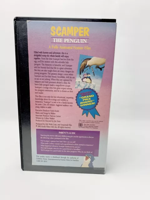 Scamper The Penguin VHS Video Tape Cassette Vintage Childrens Classic Rental 2