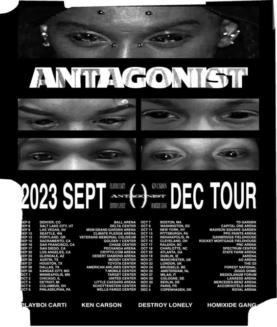 Stehplatz Innenraum Tickets Playboi Carti in Köln 29.11.2023 Antagonist Tour