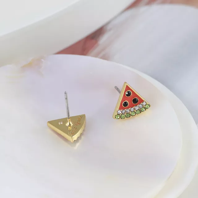 Kate Spade New York Enamel Watermelon Pave Small  Studs Earrings 2