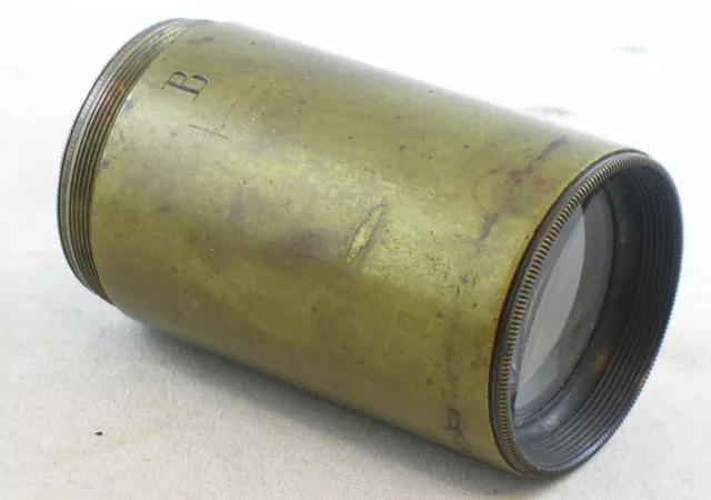 Vintage BRASS Ninth-Plate Format Lens/Tube for Multiple Exposure Lens Set