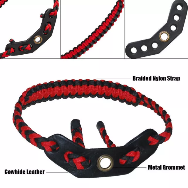 Compound Bow Wrist Sling Adjustable Paracord Strap for Archery Bow Stabilizer