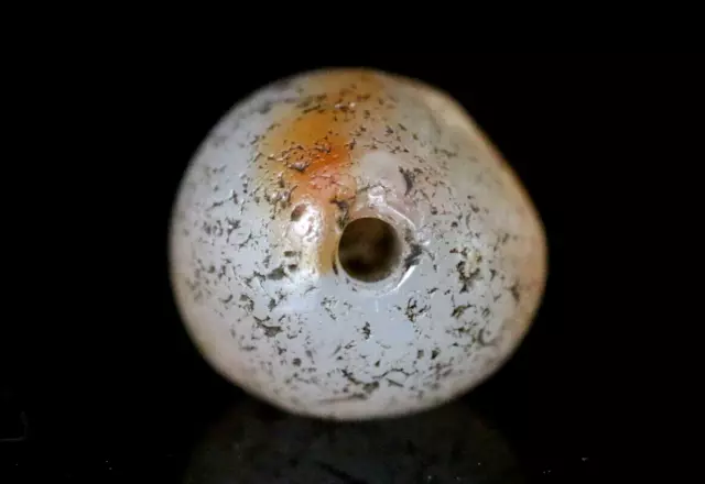 Est 2500 Years Old Chung Dzi Bead, Ancient Agate Gemstone Bead- 11 mm #A476