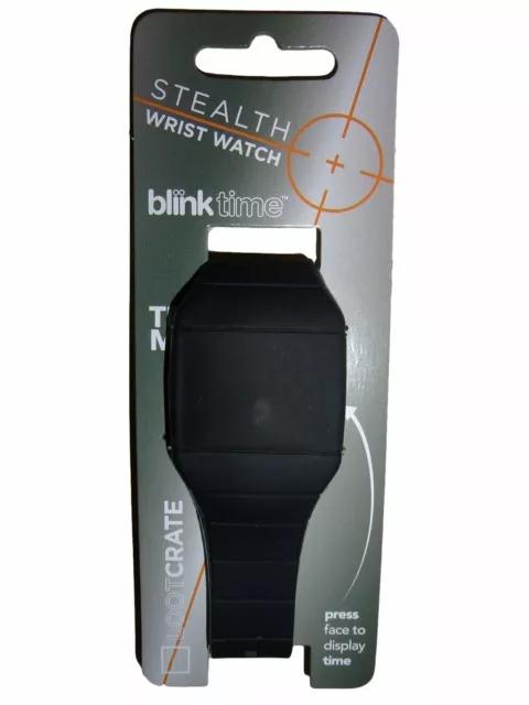 Stealth Wrist Watch Loot Crate Blink Time Silicone Strap - New