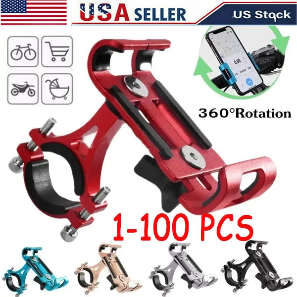 360° Aluminum Motorcycle Bike Bicycle GPS Cell Phone Holder Handlebar Mount LOT