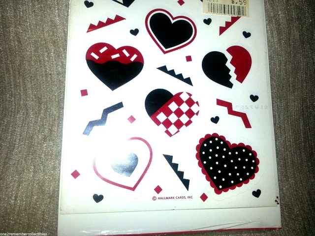 Expresiones De Hallmark 4 Hojas 32 Corazón Pegatinas Regalo Sella Vintage Nuevo 3