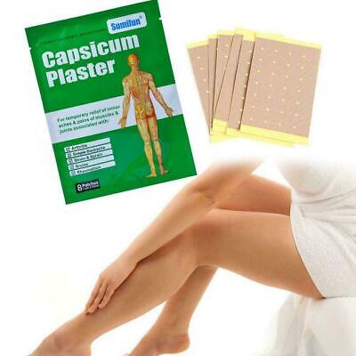 8 almohadillas térmicas Capsicum Plaster Pain Patch para alivio del dolor de hierbas calentamiento nuevo